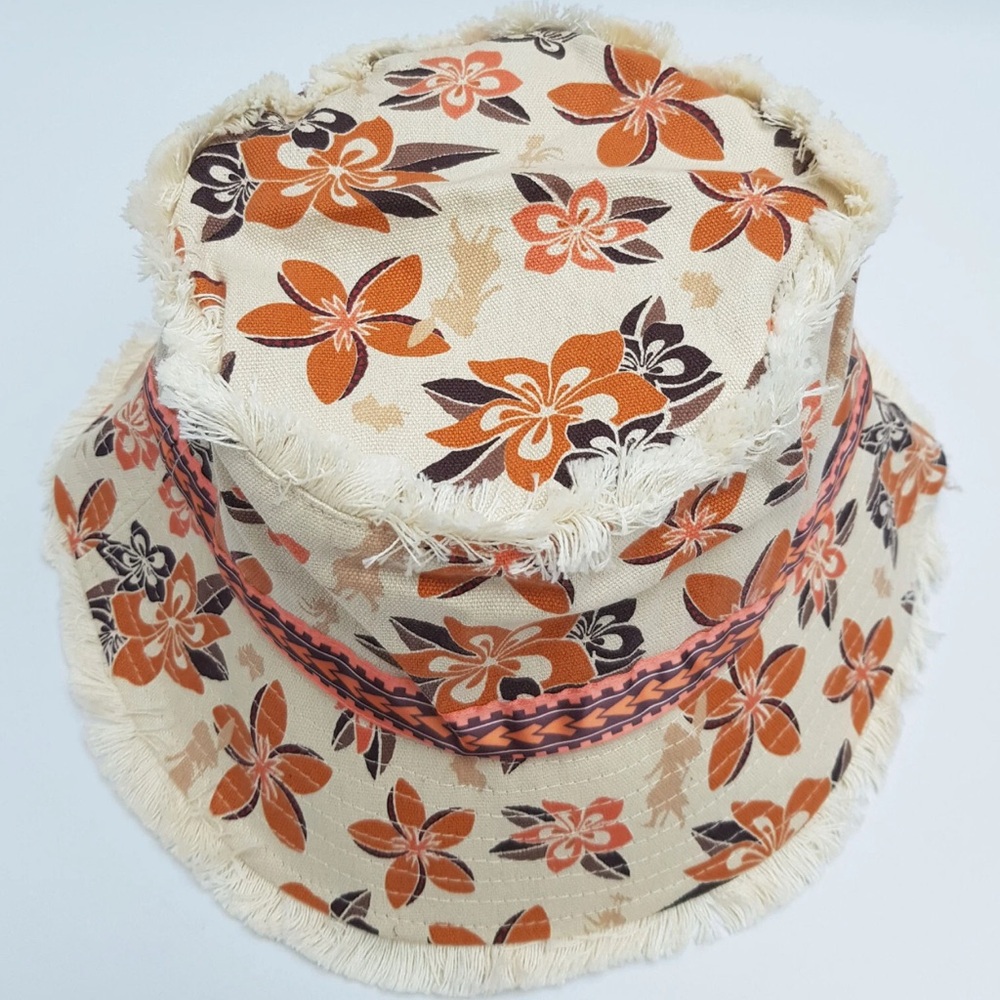 Disney Moana Floral Frayed Bucket Hat – One Size